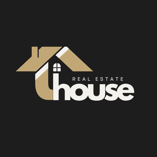 Brow and White Bold Real Estate Logo